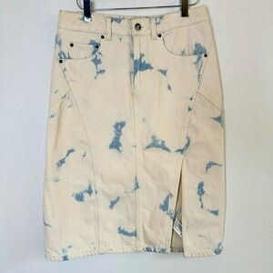 Future Collective Gabriella Karefa-Johnson Denim Midi Skirt Utility Bleach Wash
